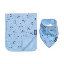 Kit Babador Bandana Pano de Ombro Tigor T Tigre Little Azul
