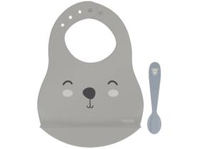 Kit Babador de Silicone Tramontina Urso Le Petit com Colher