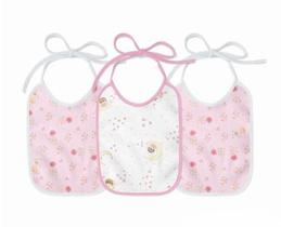 Kit Babador Felpudo E Plastificado Rosa 25x19cm 3 Un Papi