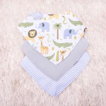 Kit Babador Impermeável para Bebê 3 pcs