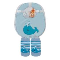Kit Babador + meia para bebê mesma estampa 4 a 8 meses - Winston Kit Babador + meia para bebê mesma estampa 4 a 8 meses - Winston
