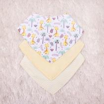 Kit Babador para Bebê Menino 3 peças Estampado Impermeável