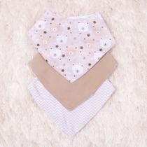 Kit Babador para Bebê Menino 3 peças Estampado Impermeável