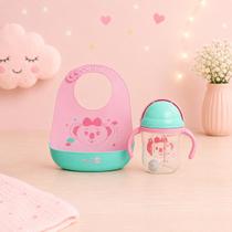 Kit Babador Silicone com Copo Treinamento Lilica BB Kit Babador Silicone com Copo Treinamento Lilica BB