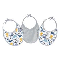 Kit Babadores Impermeavéis 03 Peças Com Lacinho - Várias Cores