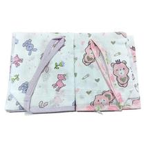 Kit Babetes Menina c/ Prendedor - 32cm x 32cm - Carícia Baby