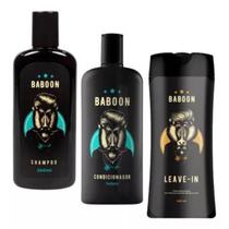 Kit Baboon Shampoo, Condicionador E Protetor Leave-in