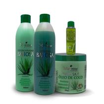 Kit Babosa E Óleo De Coco 3x500ml + Óleo Umectante Maycrene