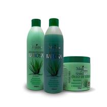 Kit Babosa e Óleo de Coco 500g Maycrene Sh + Cond + Másc