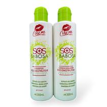 Kit babosa reconstrução s.o.s. use me cosmetic - home care - shampoo, condicionador
