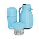 Kit baby com 2 Garrafa Térmica e pote dosador Unitermi AZUL Kit baby com 2 Garrafa Térmica e pote dosador Unitermi AZUL