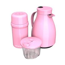 Kit baby com 2 Garrafa Térmica e pote dosador Unitermi ROSA Kit baby com 2 Garrafa Térmica e pote dosador Unitermi ROSA