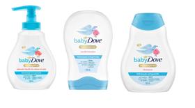 Kit Baby Dove Condicionador Shampoo E Sabonete Liquido 200ml