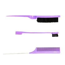Kit Baby Hair Pente Escova e Separador de Mechas Roxo