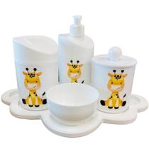 Kit Baby Higiene 3 Girafinha c/bandeja nuvem COLORIDA Kit Baby Higiene 3 Girafinha c/bandeja nuvem COLORIDA