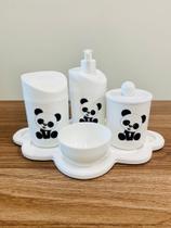 Kit Baby Higiene Pandinha c/bandeja Nuvem Colorida