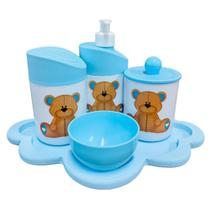 Kit Baby Higiene Ursinho/ursinha c/bandeja nuvem COLORIDA Kit Baby Higiene Ursinho/ursinha c/bandeja nuvem COLORIDA