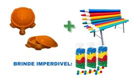 Kit baby infantil tanque jabuti laranja + 1 banco lápis colorido infantil c/ brinde 25 bolinhas coloridas Kit baby infantil tanque jabuti laranja + 1 banco lápis colorido infantil c/ brinde 25 bolinhas coloridas