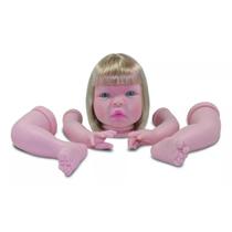 Kit Baby Kiss Reborn Com Cabelo Olhos Pronta Para Rebornear