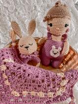 Kit Baby (Naninha,chocalho sensorial boneca de Amigurumi) 3 peças