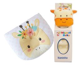 Kit Baby Para Dormir 2 Pçs Sono Tranquilo Naninha Pelúcia Zoo + Travesseiro Anatômico Anti Alérgico