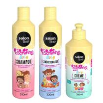 Kit Baby Shampoo + Condicionador + Creme Todecachinho Salon Line - todecacho