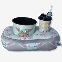 Kit Baby Yoda Almofada + Balde Pipoca Copo Canudo Oficial