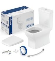 Kit Bacia C/ Caixa 3/6 Lts+compl Instalacao+assento Pp Soft Close Boss Branco - Roca Louça Kit Bacia C/ Caixa 3/6 Lts+compl Instalacao+assento Pp Soft Close Boss Branco - Roca Louça