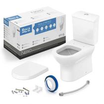 Kit bacia C/caixa acoplada assento termofixo e itens de instalação Nexo Branco Roca