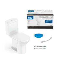 Kit Bacia C/ Caixa Debba Round Branco 3/6 Lts+compl Instalacao+assento Pp Soft Close - Roca Louça Kit Bacia C/ Caixa Debba Round Branco 3/6 Lts+compl Instalacao+assento Pp Soft Close - Roca Louça