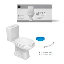 Kit Bacia Caixa Acoplada Aspen Branco 3/6 Lts+compl Instalacao+assento Plastico - Deca