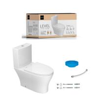 Kit Bacia Caixa Acoplada Level Branco 3/6 Lts+compl Instalacao+assento Plastico - Deca