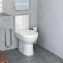 Kit Bacia com Caixa Acoplada e Assento e Ducha Higiênica com Derivação e Papeleira Celite Branco/Cromado Kit Bacia com Caixa Acoplada e Assento e Ducha Higiênica com Derivação e Papeleira Celite Branco/Cromado