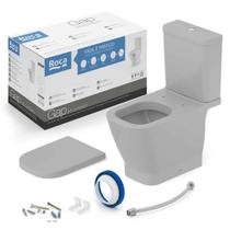 Kit Bacia com Caixa Acoplada e Assento Termofixo Stone Gap Roca Kit Bacia com Caixa Acoplada e Assento Termofixo Stone Gap Roca
