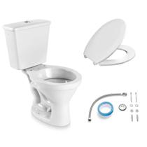 Kit Bacia com Caixa Acoplada Sabará com Assento + Kit para Instalação Branco - CBSRA00 - ICASA Kit Bacia com Caixa Acoplada Sabará com Assento + Kit para Instalação Branco - CBSRA00 - ICASA