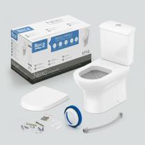 Kit Bacia Cx Acoplada Assento PP e Kit Instalação Roca Nexo