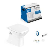Kit Bacia Debba Classic Branco Convencional+comp Instalacao+assento Termofixo Soft Close - Roca Louça Kit Bacia Debba Classic Branco Convencional+comp Instalacao+assento Termofixo Soft Close - Roca Louça
