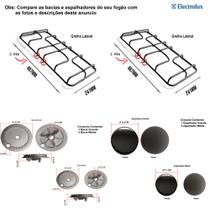 Kit bacia + espalhador + grelha fogôes electrolux 4 bc 56 lx