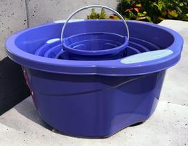 Kit Bacias com 5 Pecas (4 Bacias de 15/25/35/80L e 1 Balde de 10L)