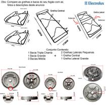 Kit bacias + grelhas para fogões tripla chama electrolux 5 bocas 76 rbs