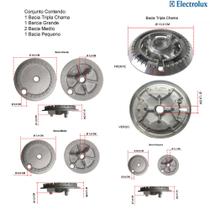 Kit bacias para fogões tripla chama electrolux 5 bocas 76 edx