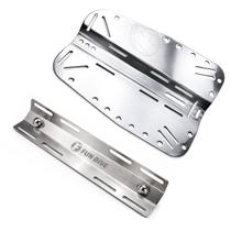 Kit Back Plate ASA Inox Fun Dive Mergulho Técnico Scuba Cilindro Simples com Parafusos BCD Harness