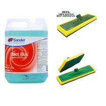 Kit Bact Bus 5L + 1 Rodo Esponja Limpeza Para Pisos e Azulejos