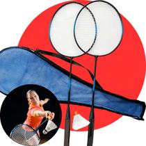 Kit Badminton 2 Raquetes 2 Petecas Com Bolsa Kit Completo ENVIO IMEDIATO