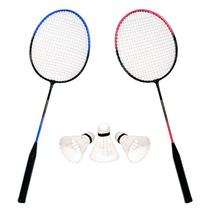 Kit Badminton 2 Raquetes 3 Petecas 1 Bolsa - ART SPORT