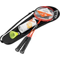 Kit Badminton 2 Raquetes 3 Petecas Bolsa Completo Nylon Diversão Vollo