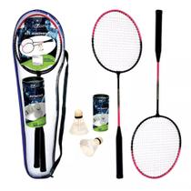 Kit Badminton 2 Raquetes + 3 Petecas C/ Bolsa Premium Sport - Art House
