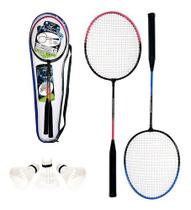 Kit Badminton 4 Raquetes + 6 Petecas + Bolsa Luxo Kit Badminton 4 Raquetes + 6 Petecas + Bolsa Luxo