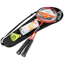 Kit Badminton 6 Peças Prática de Esportes Resistente Raquetes Petecas Vollo