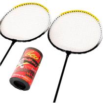 Kit Badminton Com 2 Petecas E 2 Raquetes E Bolsa Infantil